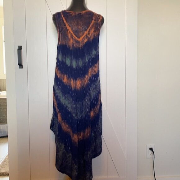 MODEL France tye dye dress beach swim cover up - Picture 4 of 7